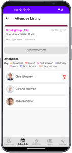 Session Attendee Listing